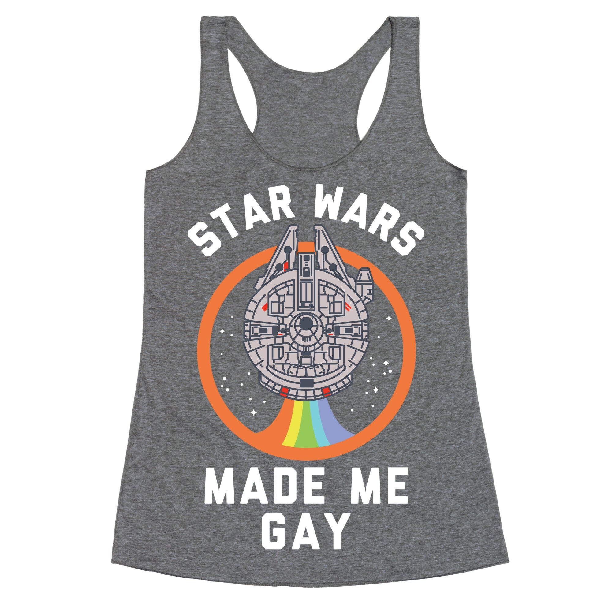Star Wars Made Me Gay Racerback Tank